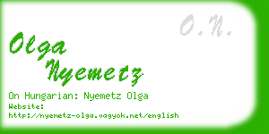 olga nyemetz business card